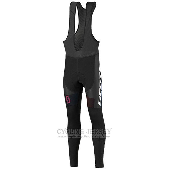 2016 Cycling Jersey Women Scott Red and White Long Sleeve and Bib Tight