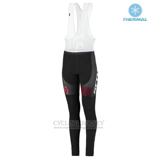 2016 Cycling Jersey Women Scott White and Black Long Sleeve and Bib Tight