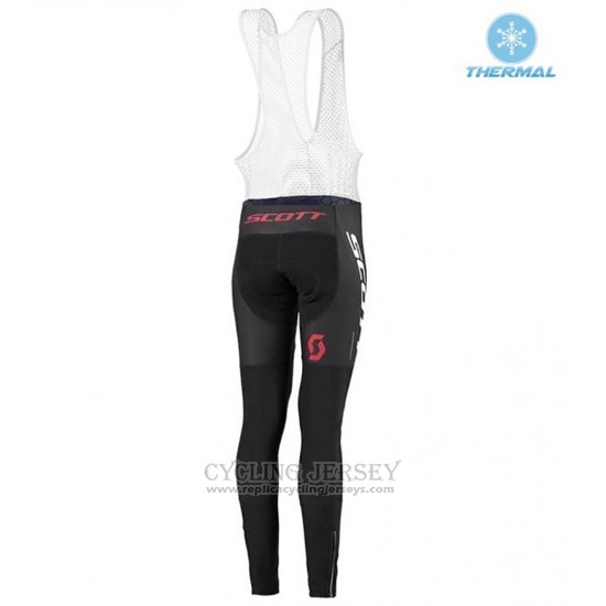2016 Cycling Jersey Women Scott White and Black Long Sleeve and Bib Tight
