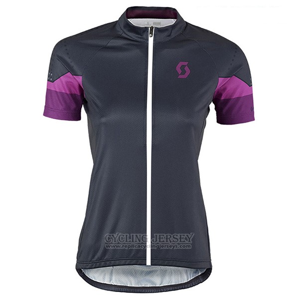 2017 Cycling Jersey Women Scott Black Short Sleeve and Bib Short
