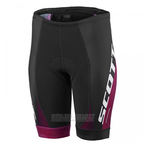 2017 Cycling Jersey Women Scott Fuchsia Short Sleeve and Bib Short