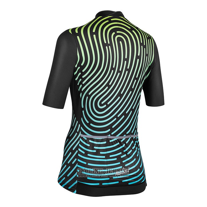 1920 Cycling Jersey Women Nalini Black Short Sleeve And Bib Short