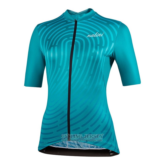 1920 Cycling Jersey Women Nalini Blue Short Sleeve And Bib Short