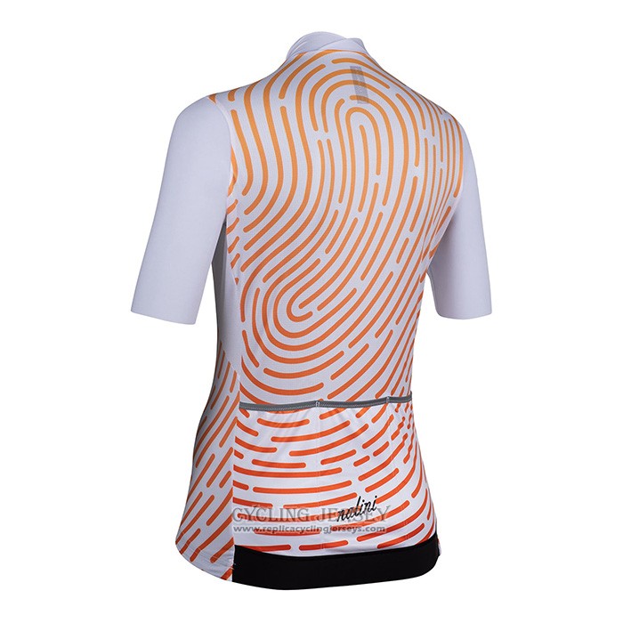 1920 Cycling Jersey Women Nalini White Orange Short Sleeve And Bib Short