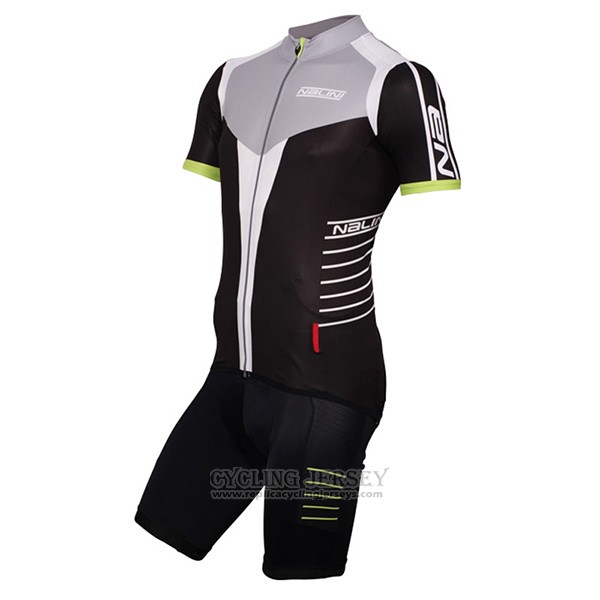 2017 Cycling Jersey Women Nalini Black and White Short Sleeve and Bib Short
