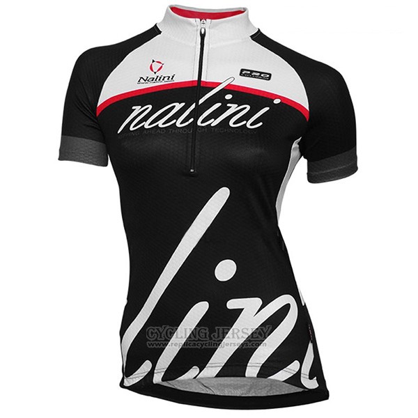 2017 Cycling Jersey Women Nalini Classic Black Short Sleeve and Bib Short