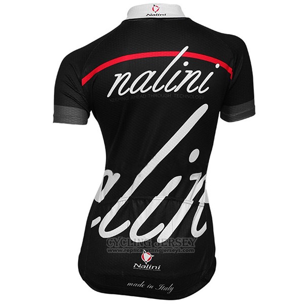 2017 Cycling Jersey Women Nalini Classic Black Short Sleeve and Bib Short