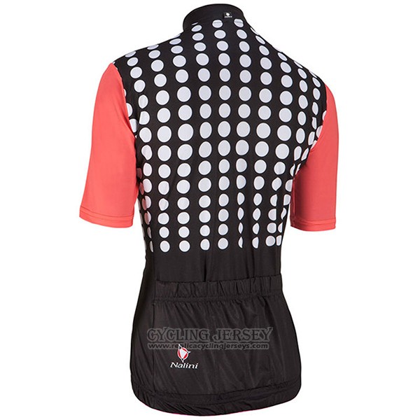 2017 Cycling Jersey Women Nalini Optical Black and Orange Short Sleeve and Bib Short