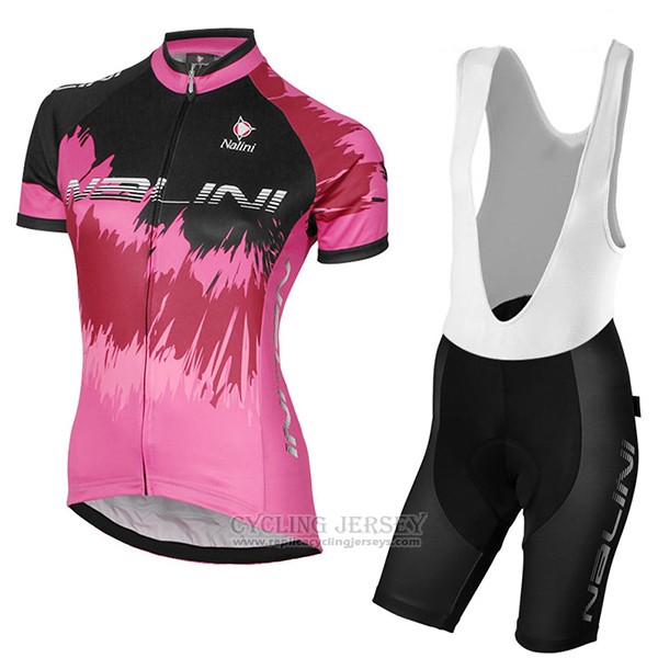 2017 Cycling Jersey Women Nalini Sfiziosa Red Short Sleeve and Bib Short