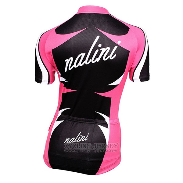 2017 Cycling Jersey Women Nalini Verona Red and Black Short Sleeve and Bib Short
