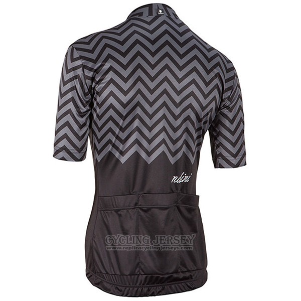 2017 Cycling Jersey Women Nalini Wave Black Short Sleeve and Bib Short