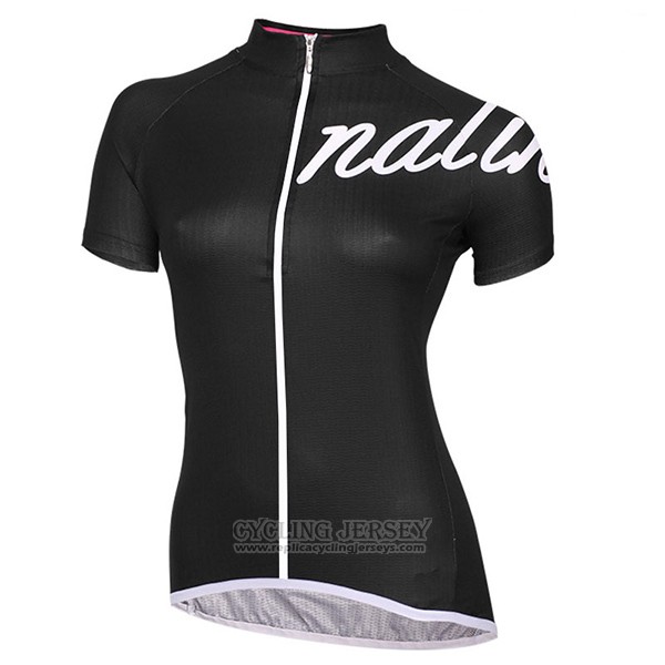 2017 Cycling Jersey Women Nalini Wave Deep Black Short Sleeve and Bib Short