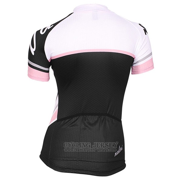 2017 Cycling Jersey Women Nalini White and Black Short Sleeve and Bib Short