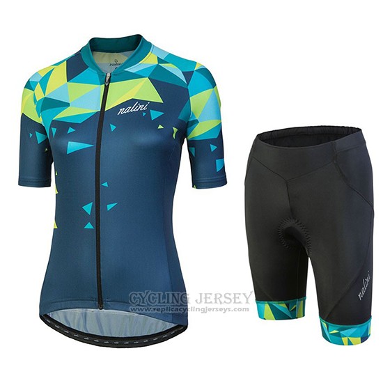 2018 Cycling Jersey Women Nalini Chic Green Short Sleeve and Bib Short