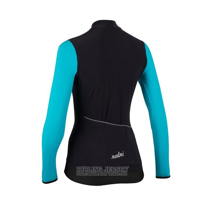 2021 Cycling Jersey Women Nalini Black Long Sleeve And Bib Tight QXF21-0031