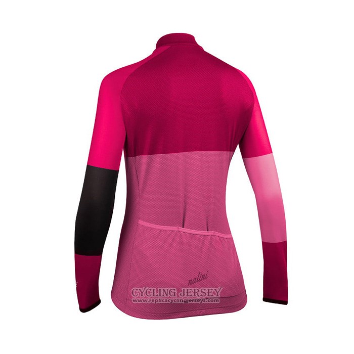 2021 Cycling Jersey Women Nalini Pink Purple Long Sleeve And Bib Tight QXF21-0033
