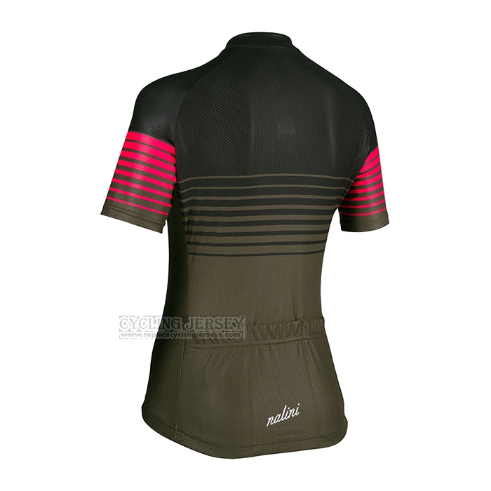 2022 Cycling Jersey Women Nalini Green Black Short Sleeve and Bib Short