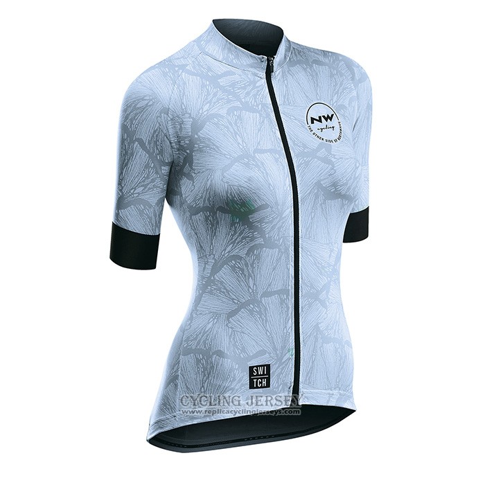 2020 Cycling Jersey Women Northwave Blue Black Short Sleeve And Bib Short
