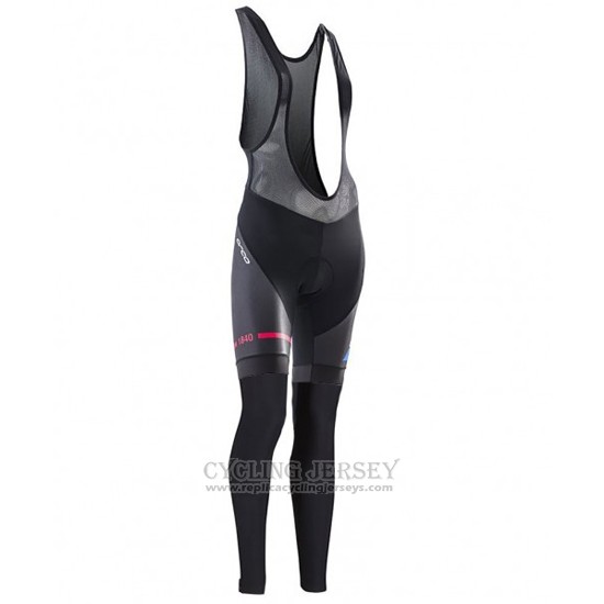 2016 Cycling Jersey Women Orbea Blue and Black Long Sleeve and Bib Tight