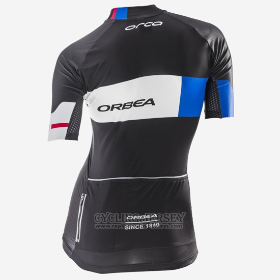 2016 Cycling Jersey Women Orbea Blue and Black Short Sleeve and Bib Short
