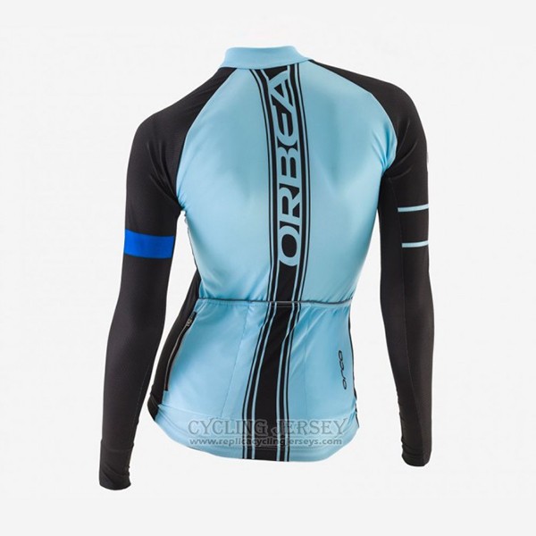 2017 Cycling Jersey Women Orbea Black and Blue Long Sleeve and Bib Tight
