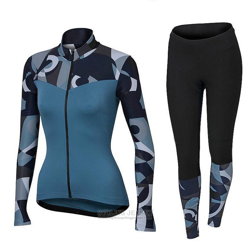 2018 Cycling Jersey Women Orbea Blue Short Sleeve and Bib Short