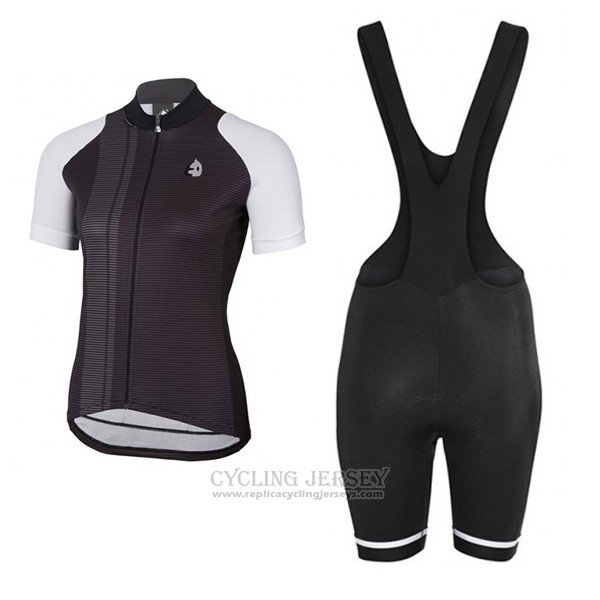 2017 Cycling Jersey Women Etxeondo Neo Black and White Short Sleeve and Bib Short