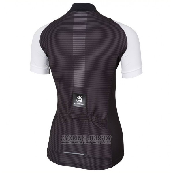 2017 Cycling Jersey Women Etxeondo Neo Black and White Short Sleeve and Bib Short