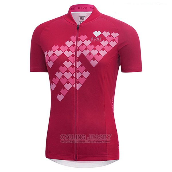 2017 Cycling Jersey Women Gore Bike Wear Red Short Sleeve and Bib Short