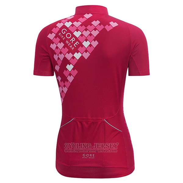2017 Cycling Jersey Women Gore Bike Wear Red Short Sleeve and Bib Short