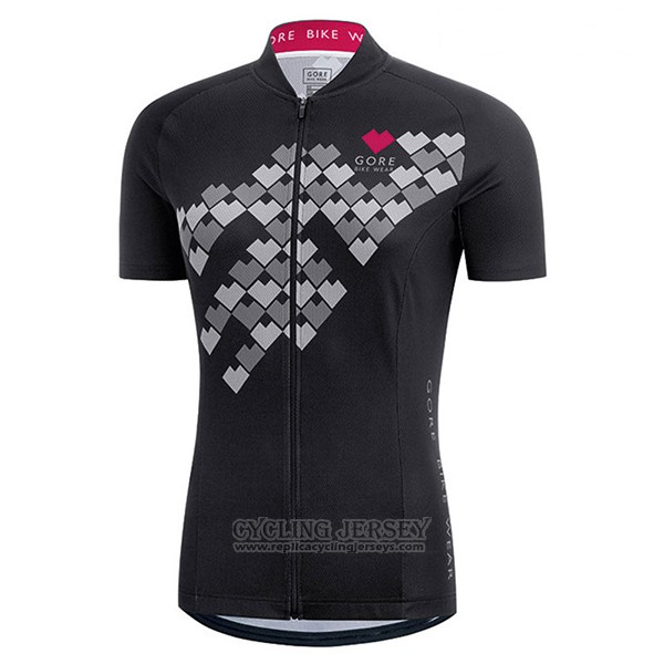 2017 Cycling Jersey Women Gore Element Digi Black Short Sleeve and Bib Short