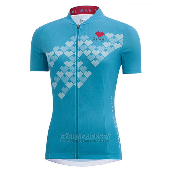 2017 Cycling Jersey Women Gore Element Digi Cereste Short Sleeve and Bib Short
