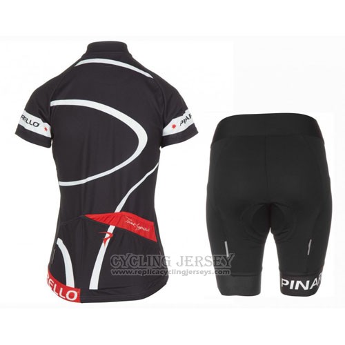2016 Cycling Jersey Women Pinarello Red and White Short Sleeve and Bib Short