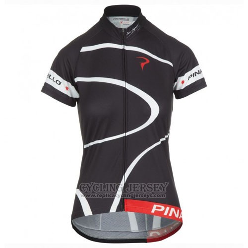 2016 Cycling Jersey Women Pinarello Red and White Short Sleeve and Bib Short