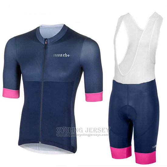 2018 Cycling Jersey Women RH+ Dark Blue Short Sleeve and Bib Short