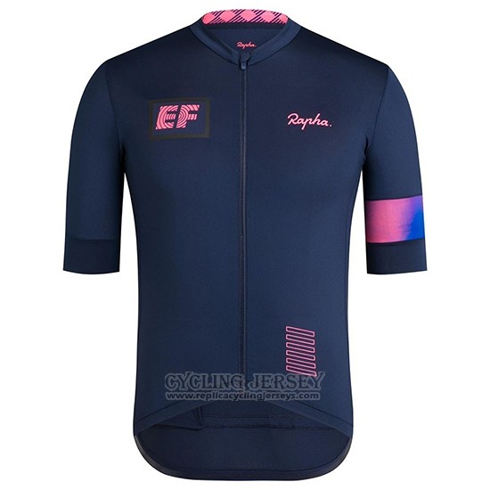 2019 Cycling Clothing Women Rapha Dark Blue Pink Short Sleeve and Overalls