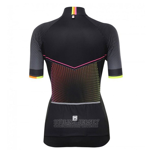 2017 Cycling Jersey Women Santini Stella Black Short Sleeve and Bib Short