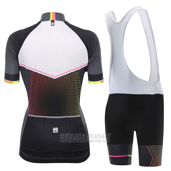 2017 Cycling Jersey Women Santini Stella White Short Sleeve and Bib Short