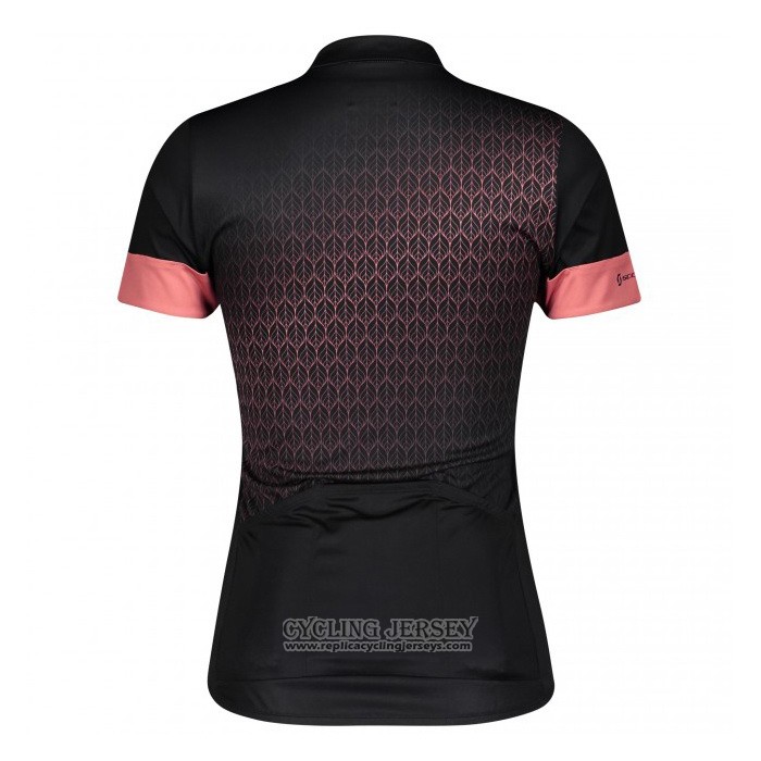 2021 Cycling Jersey Women Scott Black Pink Short Sleeve And Bib Short
