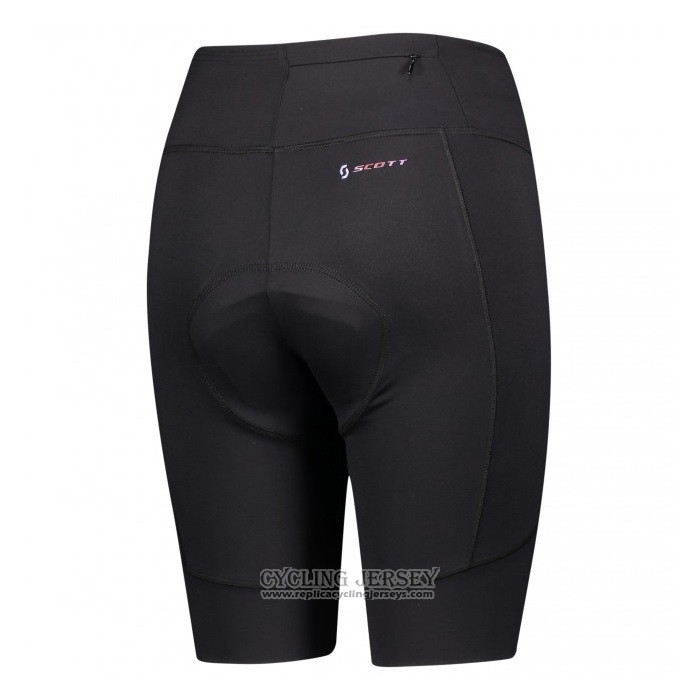 2021 Cycling Jersey Women Scott Black Pink Short Sleeve And Bib Short