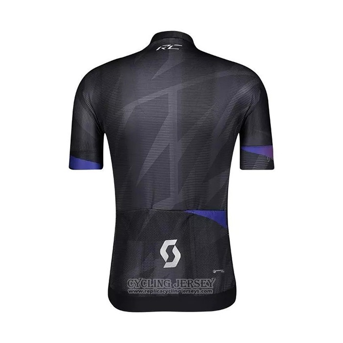 2021 Cycling Jersey Women Scott Black Purple Short Sleeve And Bib Short