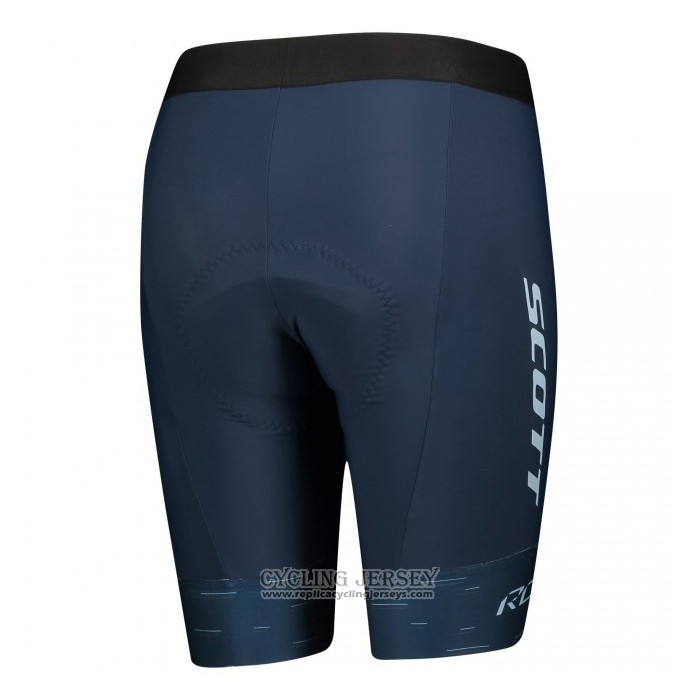 2021 Cycling Jersey Women Scott Blue White Short Sleeve And Bib Short