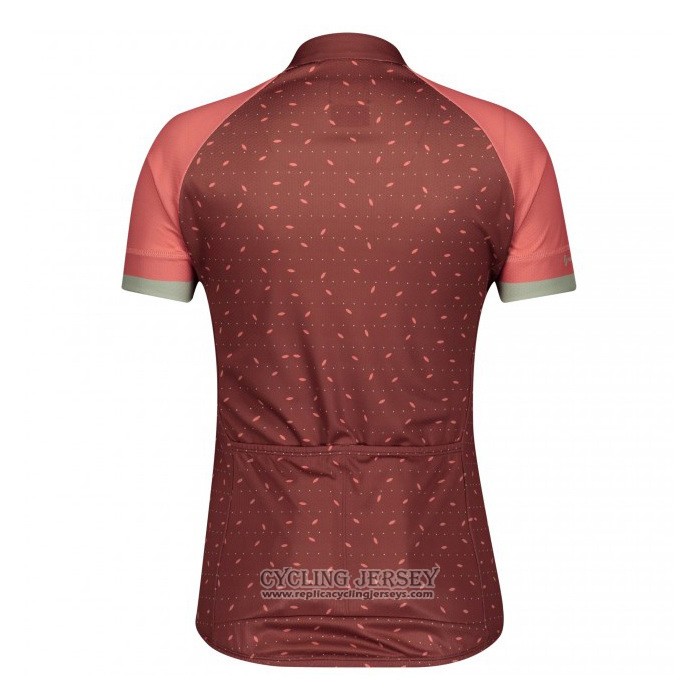 2021 Cycling Jersey Women Scott Dark Red Short Sleeve And Bib Short