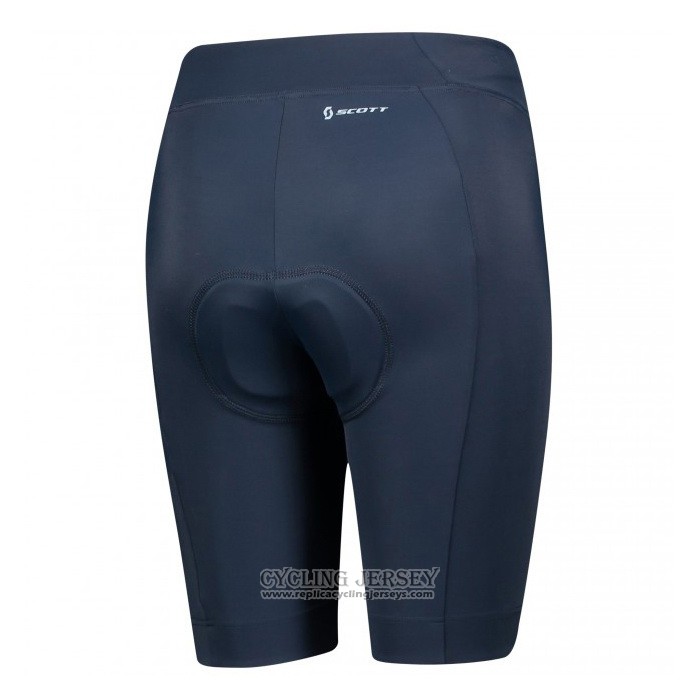 2021 Cycling Jersey Women Scott Gray Blue Short Sleeve And Bib Short