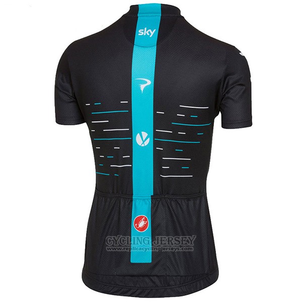 2017 Cycling Jersey Women Sky Black Short Sleeve and Bib Short