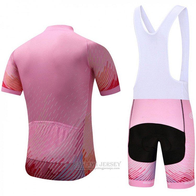 2018 Cycling Jersey Sobycle Pink Short Sleeve and Bib Short