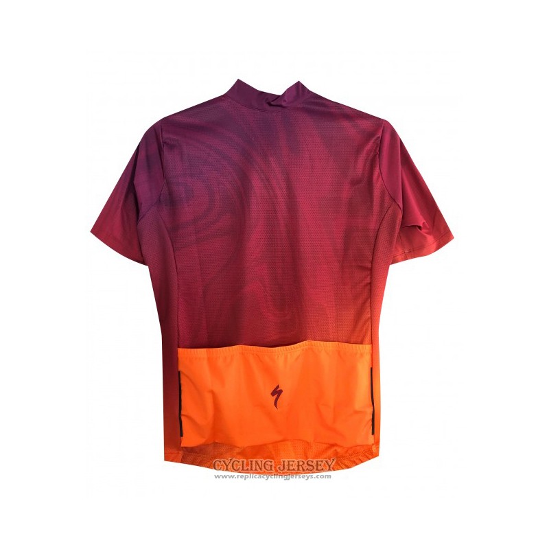 2021 Cycling Jersey Women Specialized Red Orange Short Sleeve And Bib Short