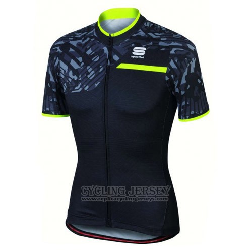 2016 Cycling Jersey Sportful Green and Black Short Sleeve and Bib Short