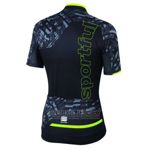 2016 Cycling Jersey Sportful Green and Black Short Sleeve and Bib Short