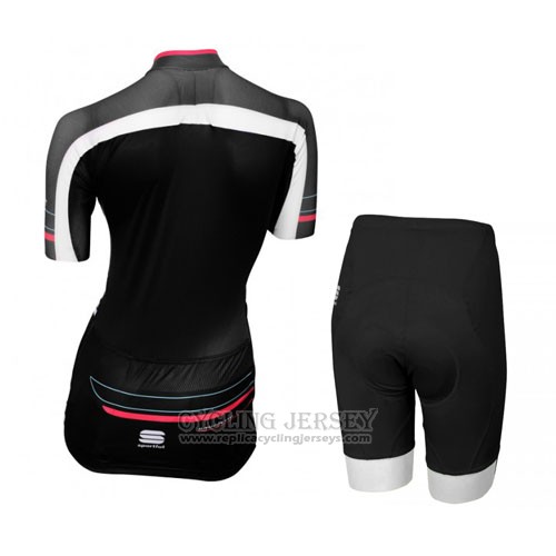 2016 Cycling Jersey Sportful Red and Black Short Sleeve and Bib Short